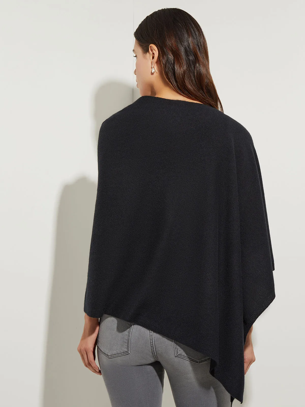Asymmetrical Cashmere Poncho