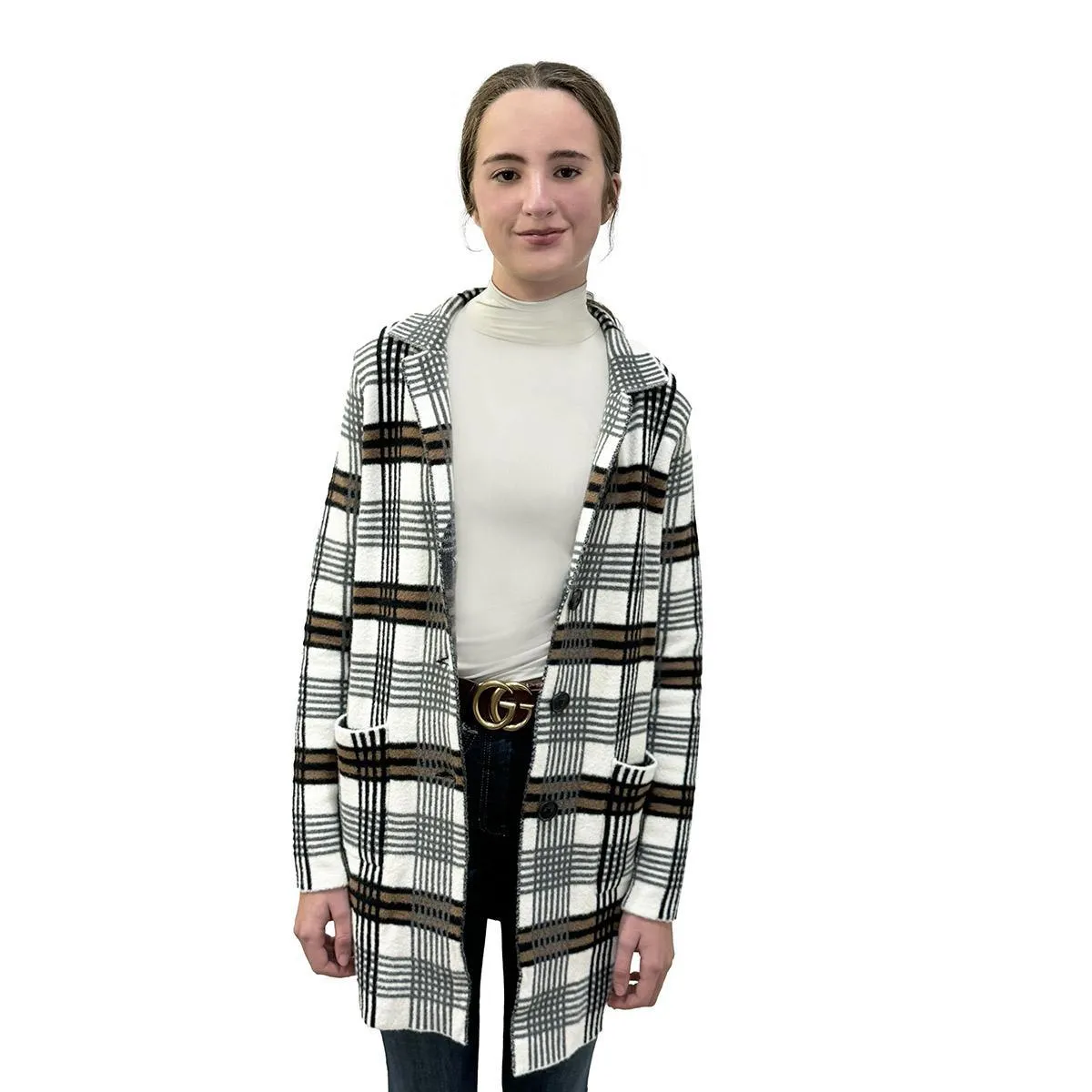 Kerrits Plaid Sweater Jacket