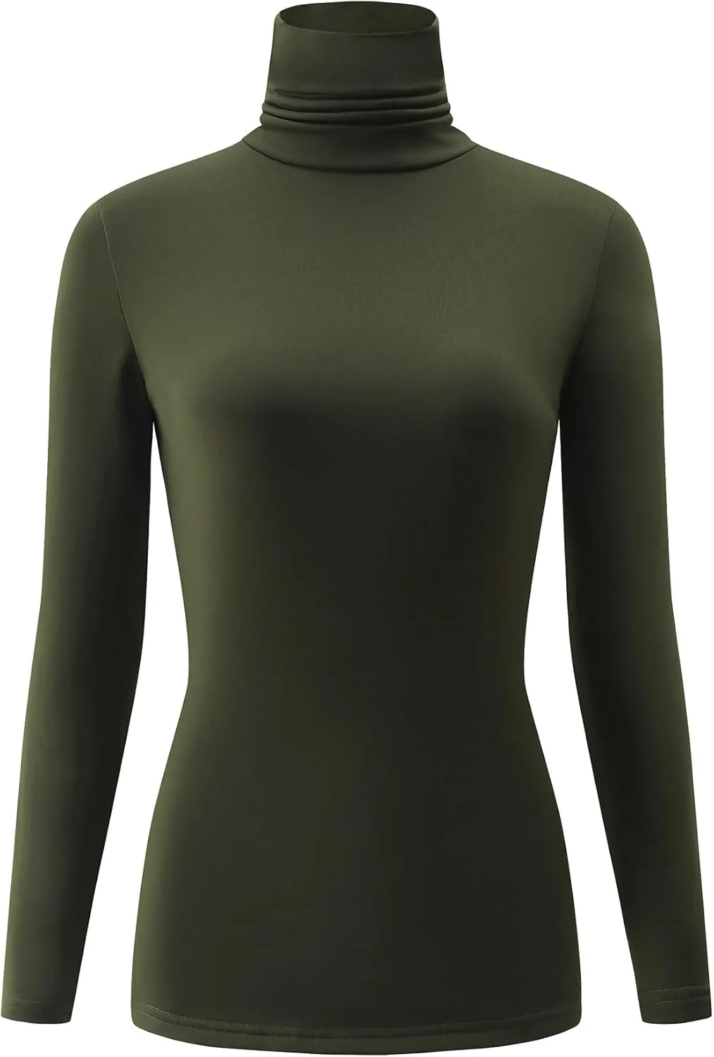 Kindcall Casual Turtleneck Tops Lightweight Long Sleeve Soft Thermal Shirts for Women
