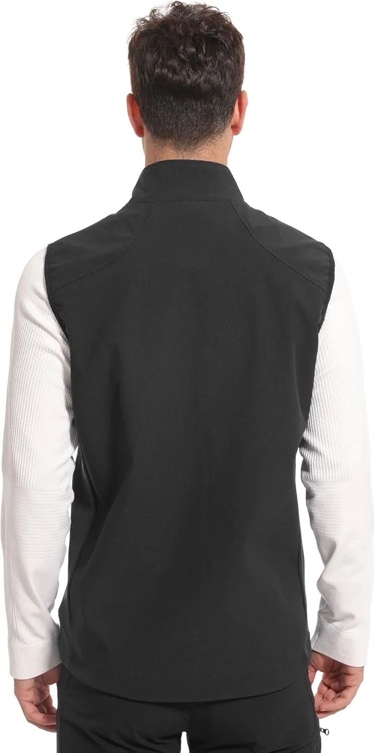 KUTOOK Mens Softshell Sleeveless Jacket Winter Warm Fleece Outerwear Vests for Cycling Golf Hiking