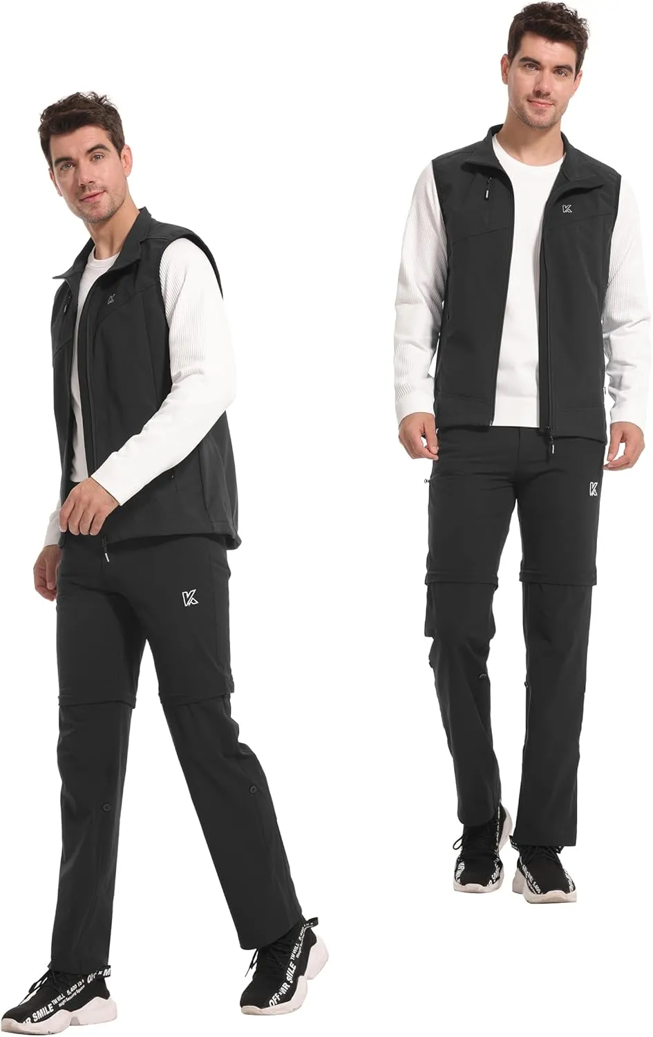 KUTOOK Mens Softshell Sleeveless Jacket Winter Warm Fleece Outerwear Vests for Cycling Golf Hiking