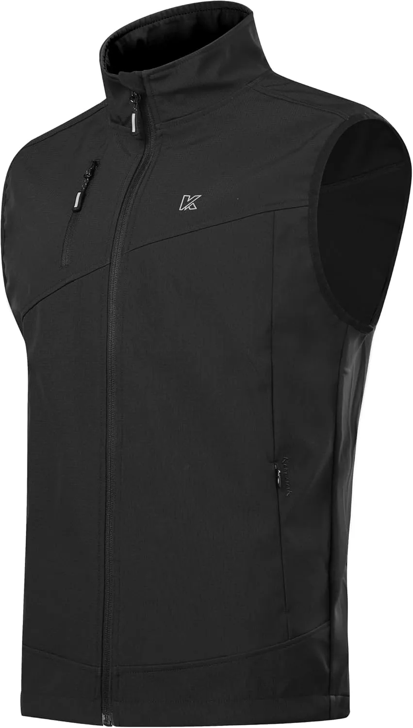 KUTOOK Mens Softshell Sleeveless Jacket Winter Warm Fleece Outerwear Vests for Cycling Golf Hiking