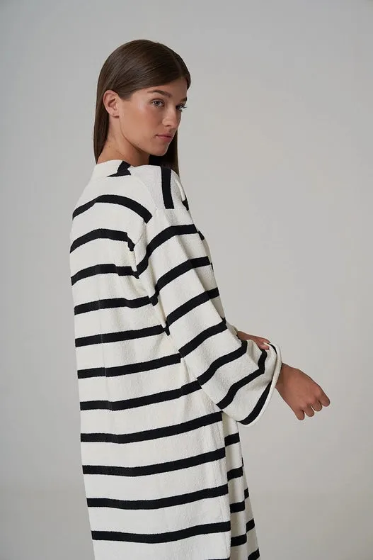 Maha Knitted Maxi-Coat Stripe