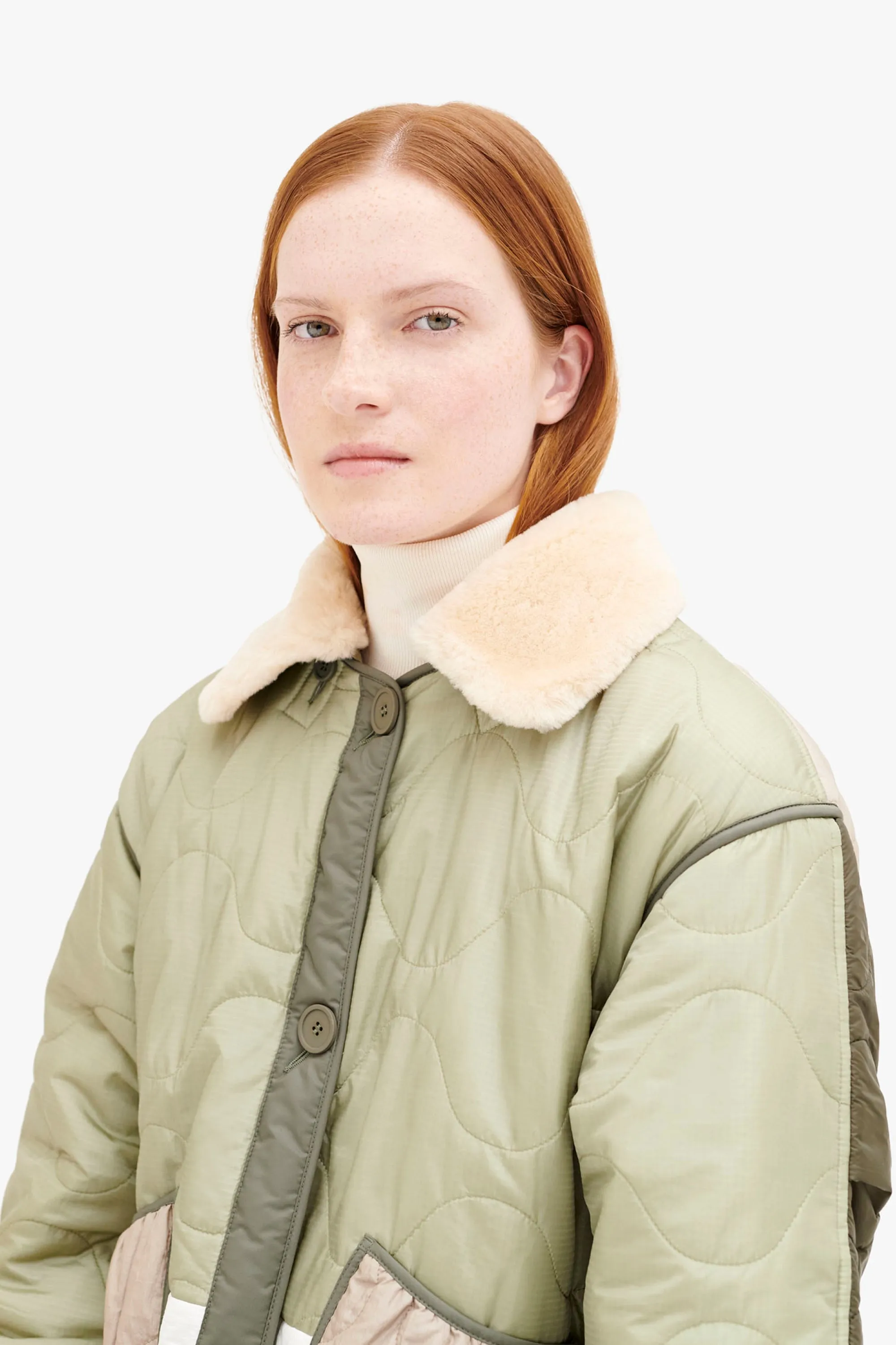 Shearling Collar - Blush