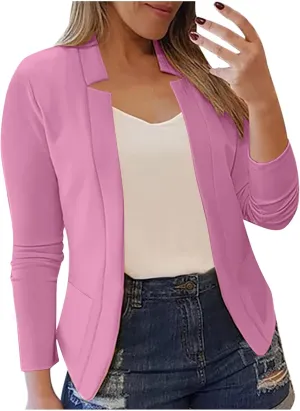 Women's Work Office Blazer Fall Fashion Business Casual Long Sleeve Petite Blazer Dressy Suit Jackets Trendy Outfits